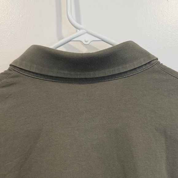 UNIQLO Men's Airism Short Sleeve Button Down Olive Green Shirt XXL - Picture 6 of 7